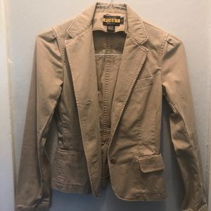 Rugby Ralph Lauren blazer khaki jacket size 0